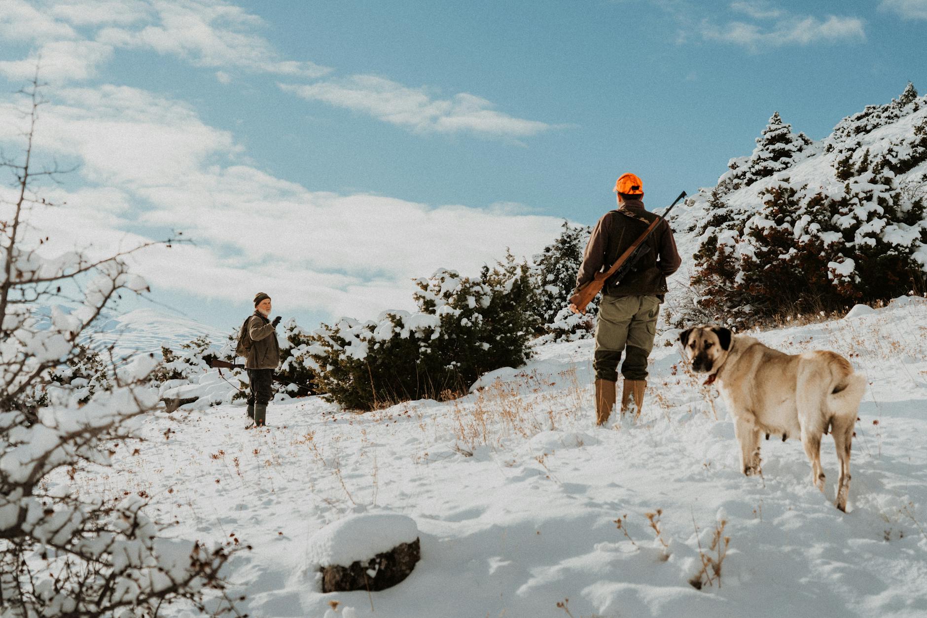 Hunter silhouetted against an alpine sunrise glassing for elk in wilderness country